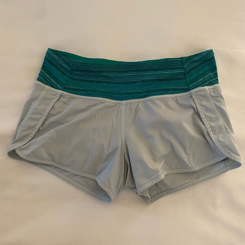 Lululemon Green Speed Up Mid-Rise Lined Short